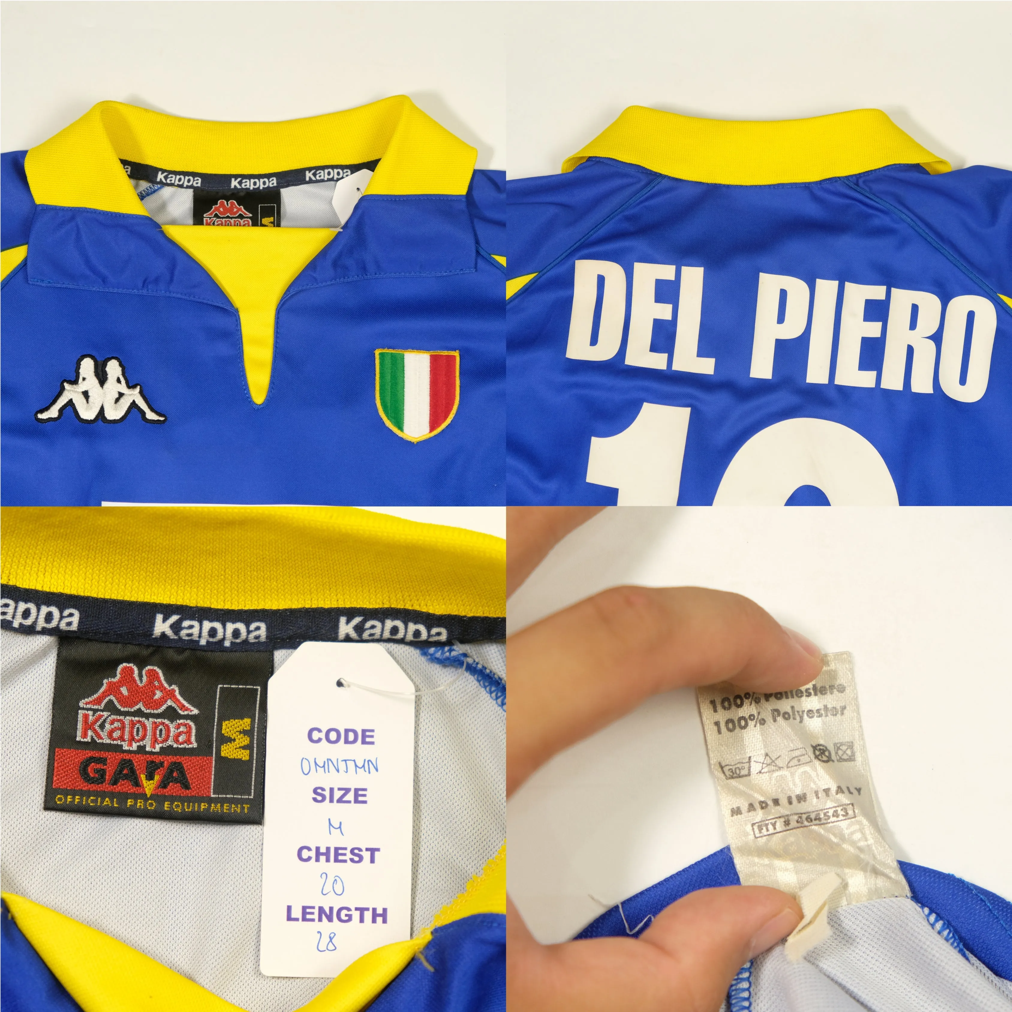 1998/99 Juventus Third Shirt Kappa Del Piero (M)