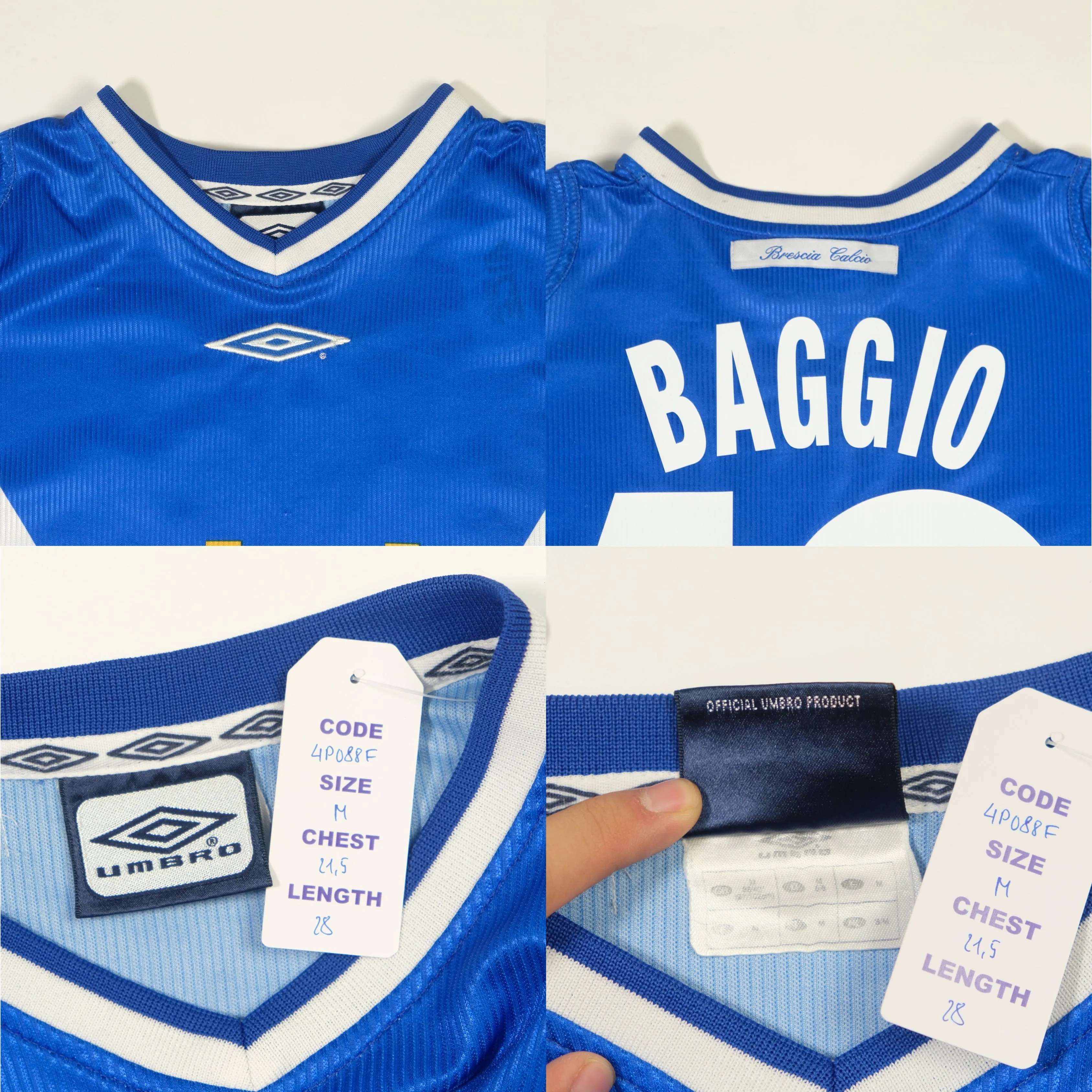 2002/03 Brescia Home Shirt Kappa Baggio (M)