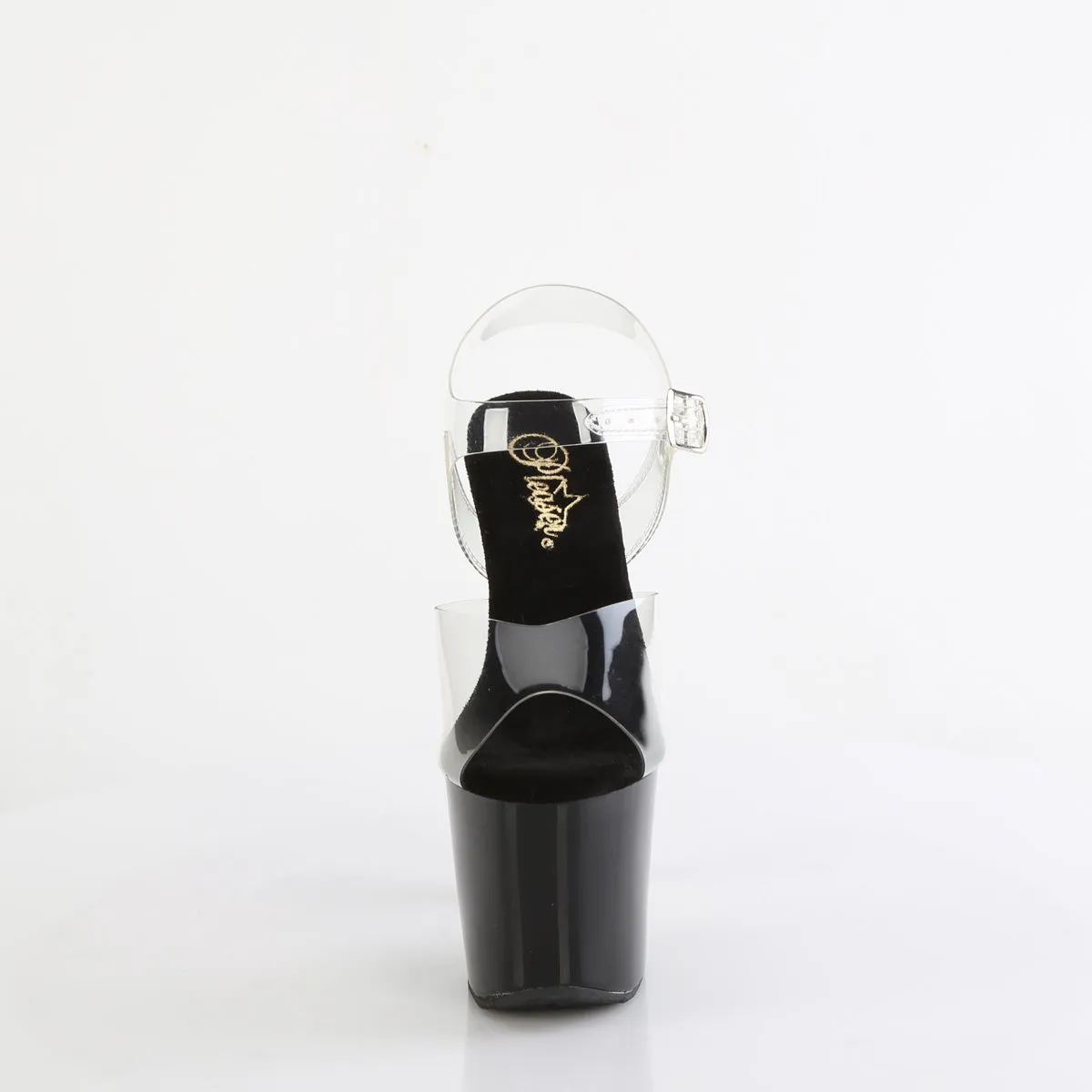 7 Inch Heel BLISS-708 Clear Black