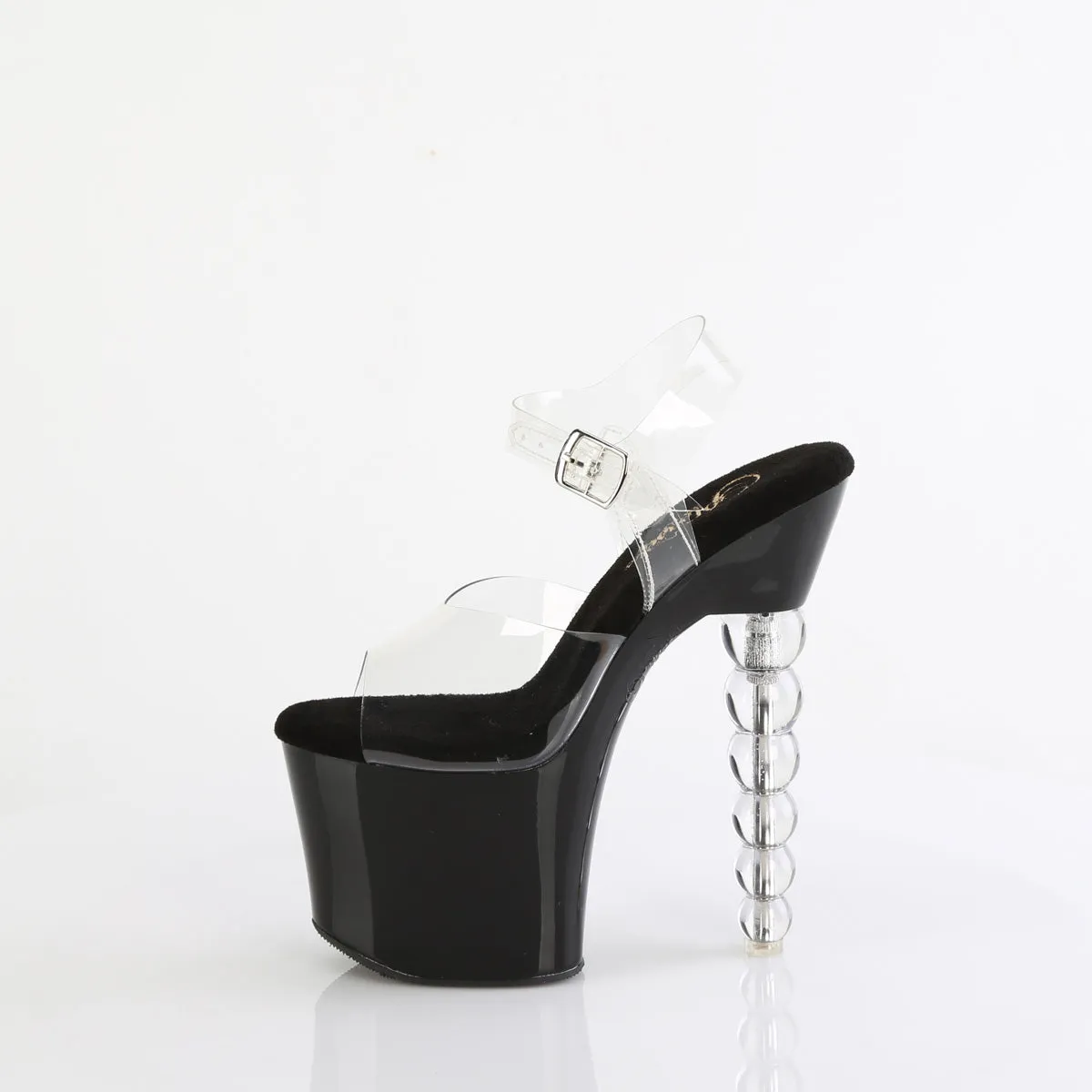 7 Inch Heel BLISS-708 Clear Black