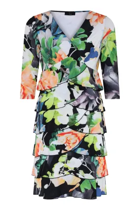 78616- Floral Print Layer Dress