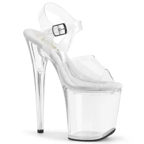 8 Inch Heel TREASURE-808FLA Clear