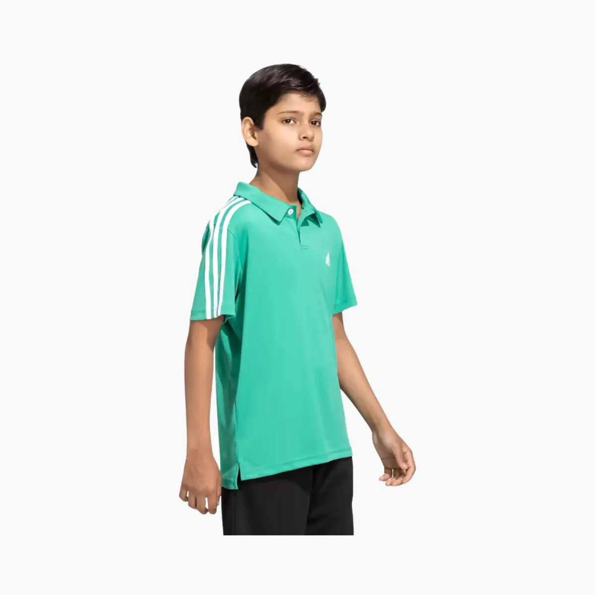 Adidas Boy Adi 3S Kids Polo Shirt (7-14 Year) -Court Green