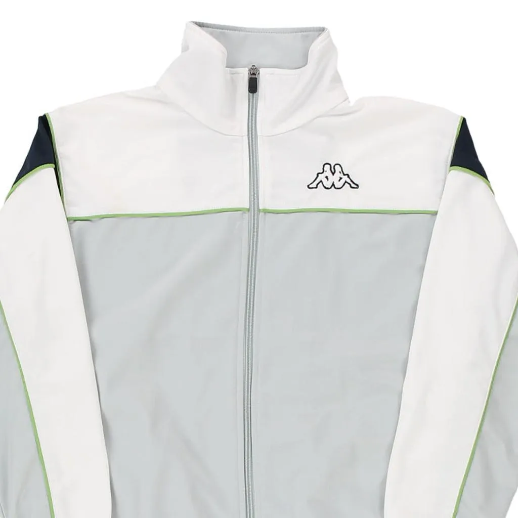 Age 12-13 Kappa Track Jacket - Medium Grey Polyester