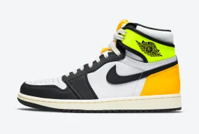 Air Jordan 1 Retro High White Black Volt University Gold 555088-118