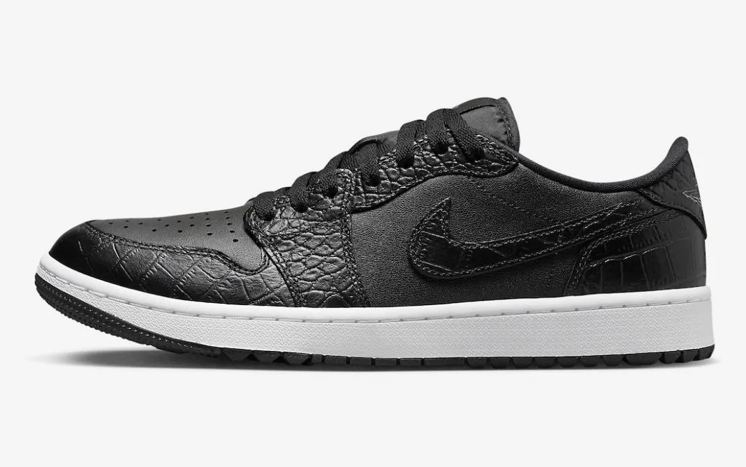 Air Jordan 1 Retro Low Golf Black Croc Iron Grey White DD9315-003