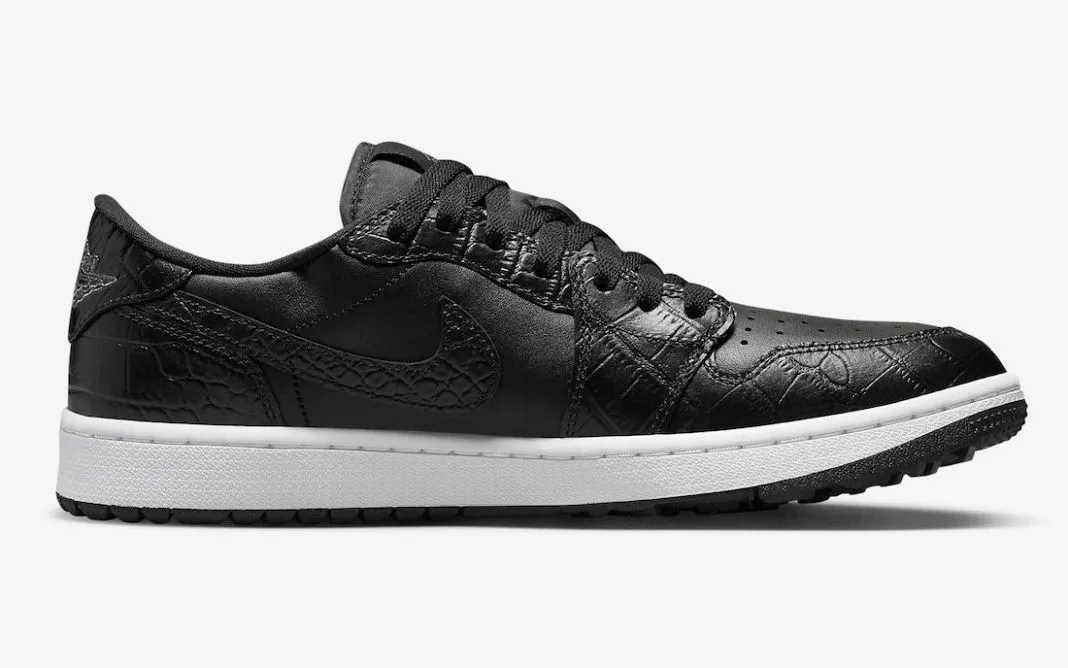 Air Jordan 1 Retro Low Golf Black Croc Iron Grey White DD9315-003