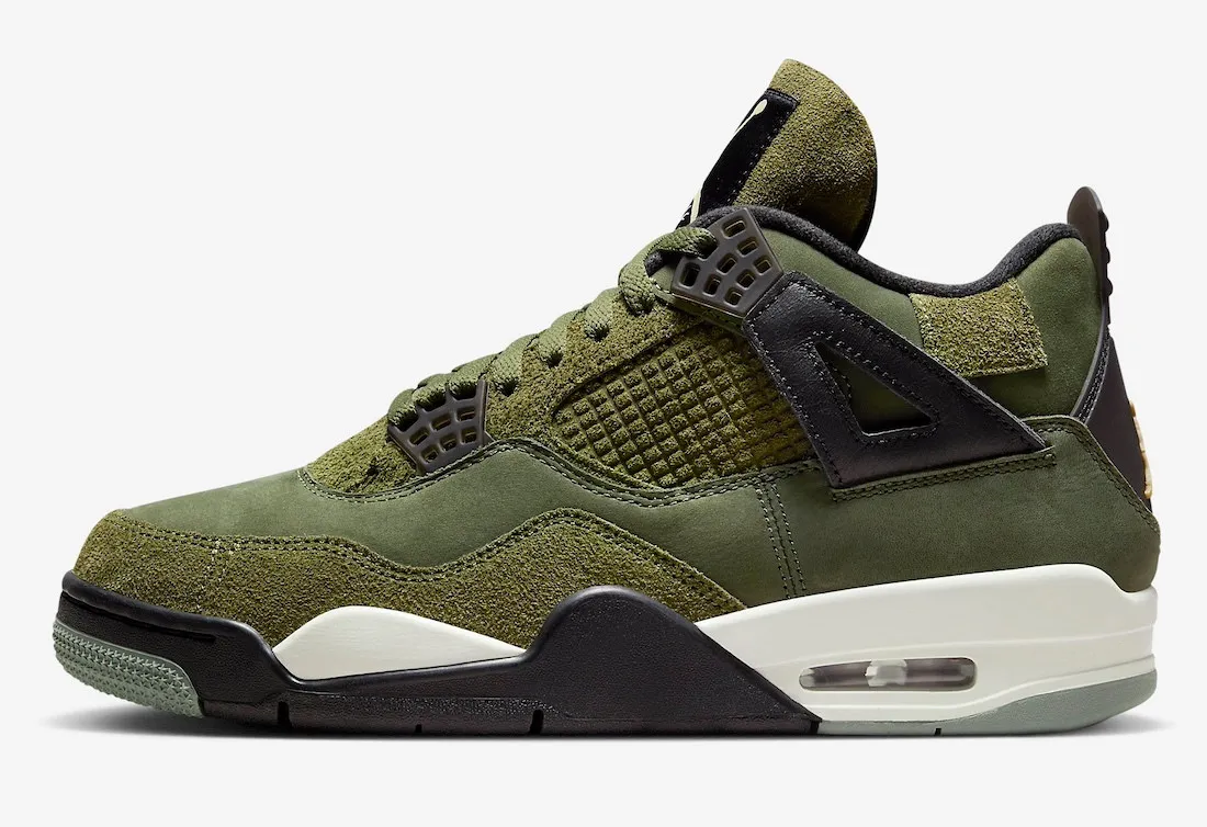 Air Jordan 4 Retro SE Craft Medium Olive Pale Vanilla Khaki Black Sail FB9927-200