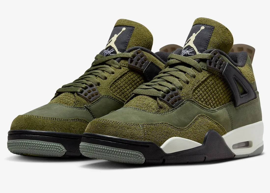 Air Jordan 4 Retro SE Craft Medium Olive Pale Vanilla Khaki Black Sail FB9927-200