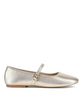 Bailey Flats - Gold Leather