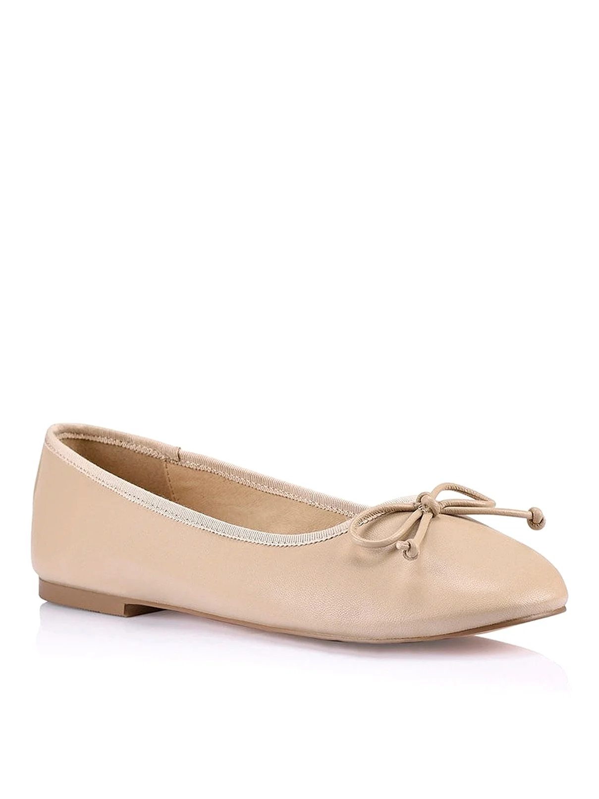 Ballet Flats - Nude Leather