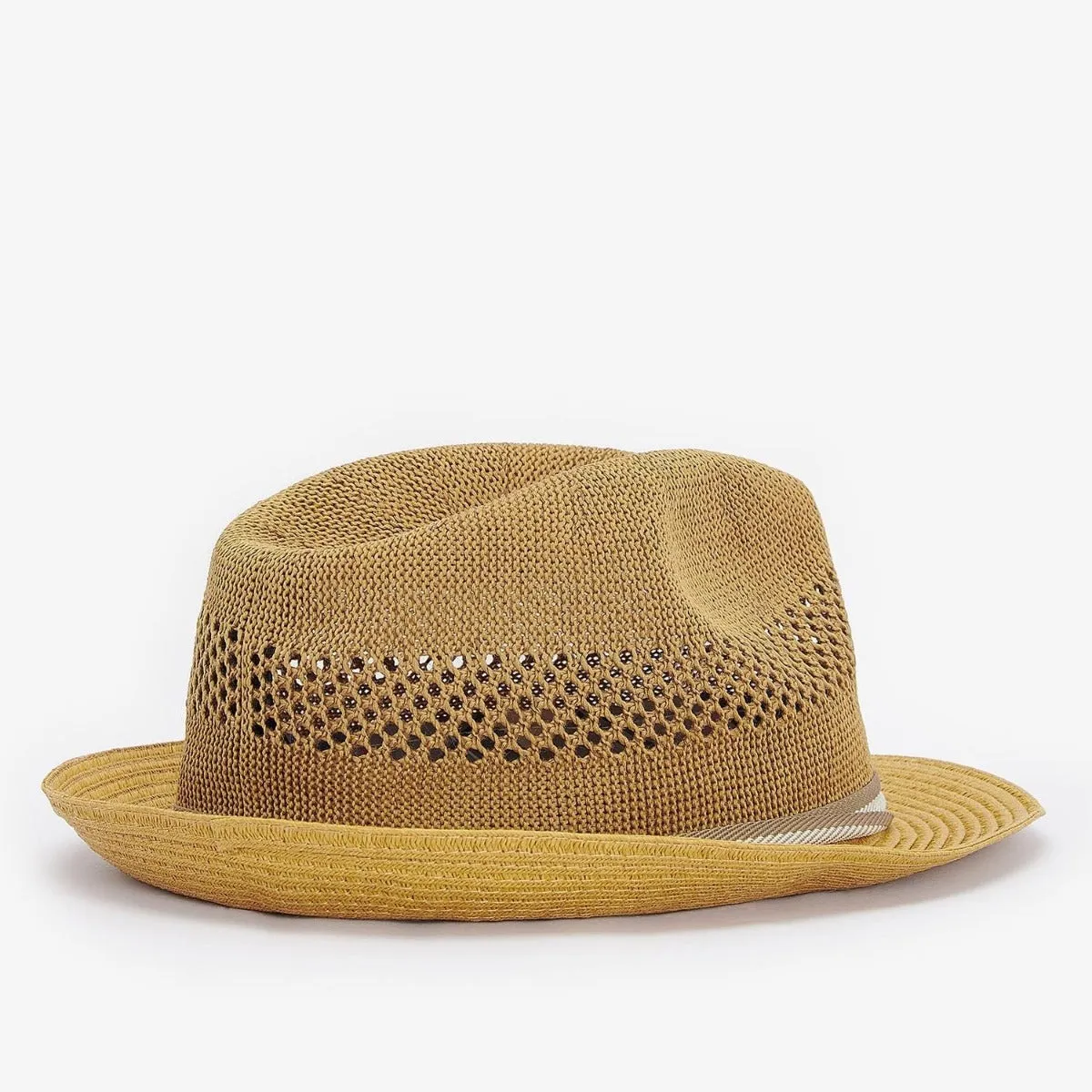 Barbour Men's Craster Trilby Hat in Dark Tan