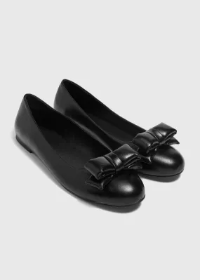 Black Bow Ballet Flats