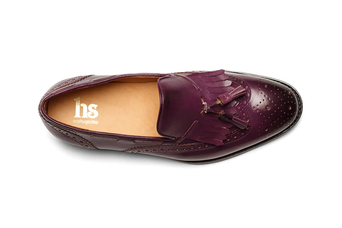 BROGUE WINGCAP KELTY LOAFERS- PURPLE