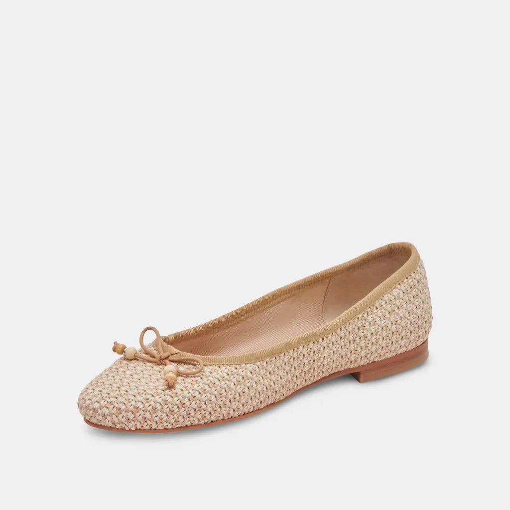 CACY BALLET FLATS WHITE NATURAL RAFFIA– Dolce Vita 6951901921346