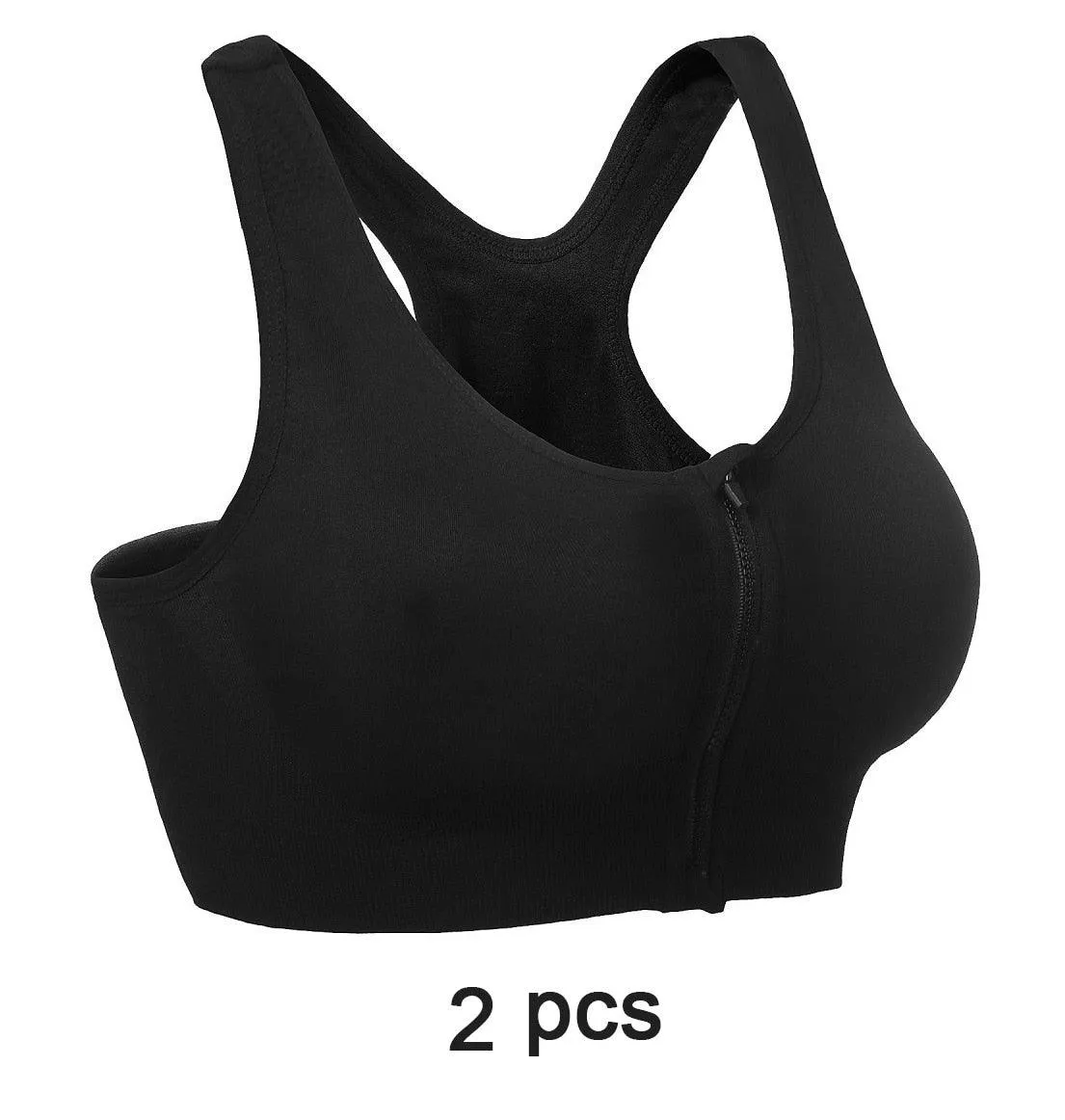 Cloud Hide Sports Bra Front Zipper Push Up Yoga Crop Top