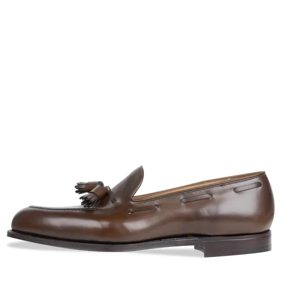 Crockett & Jones 'Cavendish' Burnished Calf Leather Loafers Dark Brown