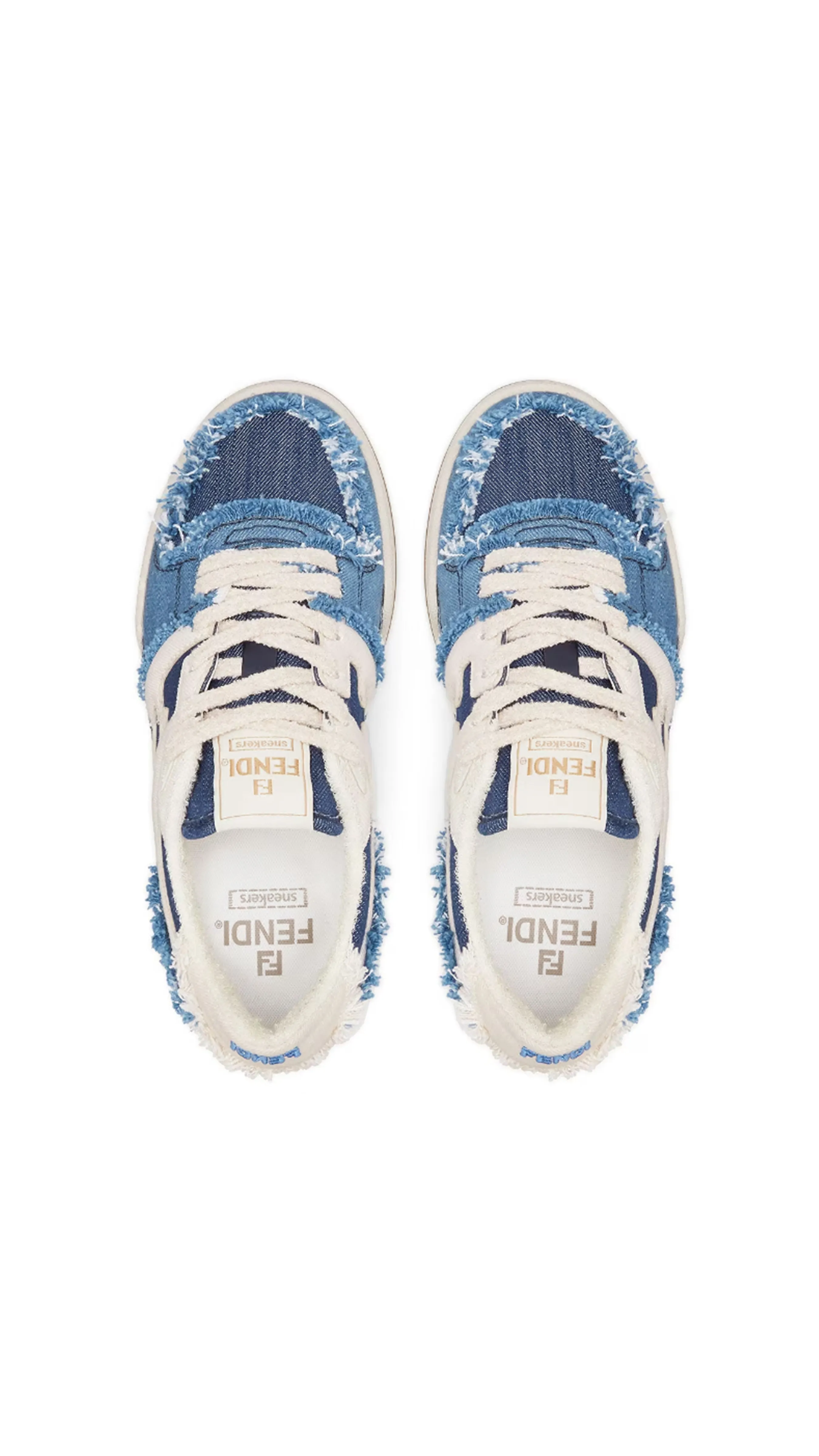 Fendi Match Sneakers in Denim - Blue