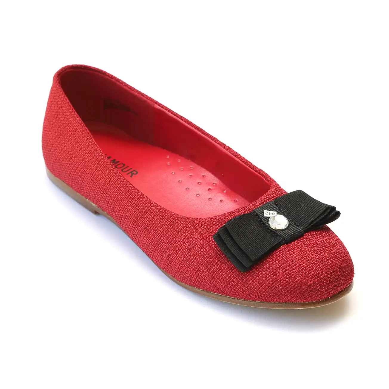 FINAL SALE - L'Amour Girls Linen Ballet Flats