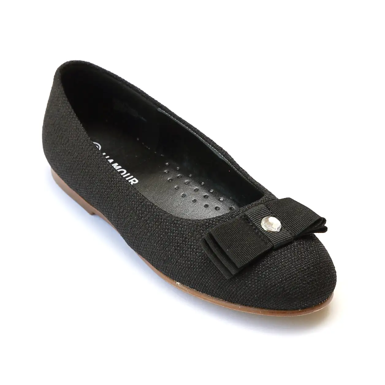 FINAL SALE - L'Amour Girls Linen Ballet Flats