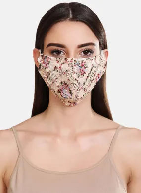 Floral Lace 2 Layer Face Mask