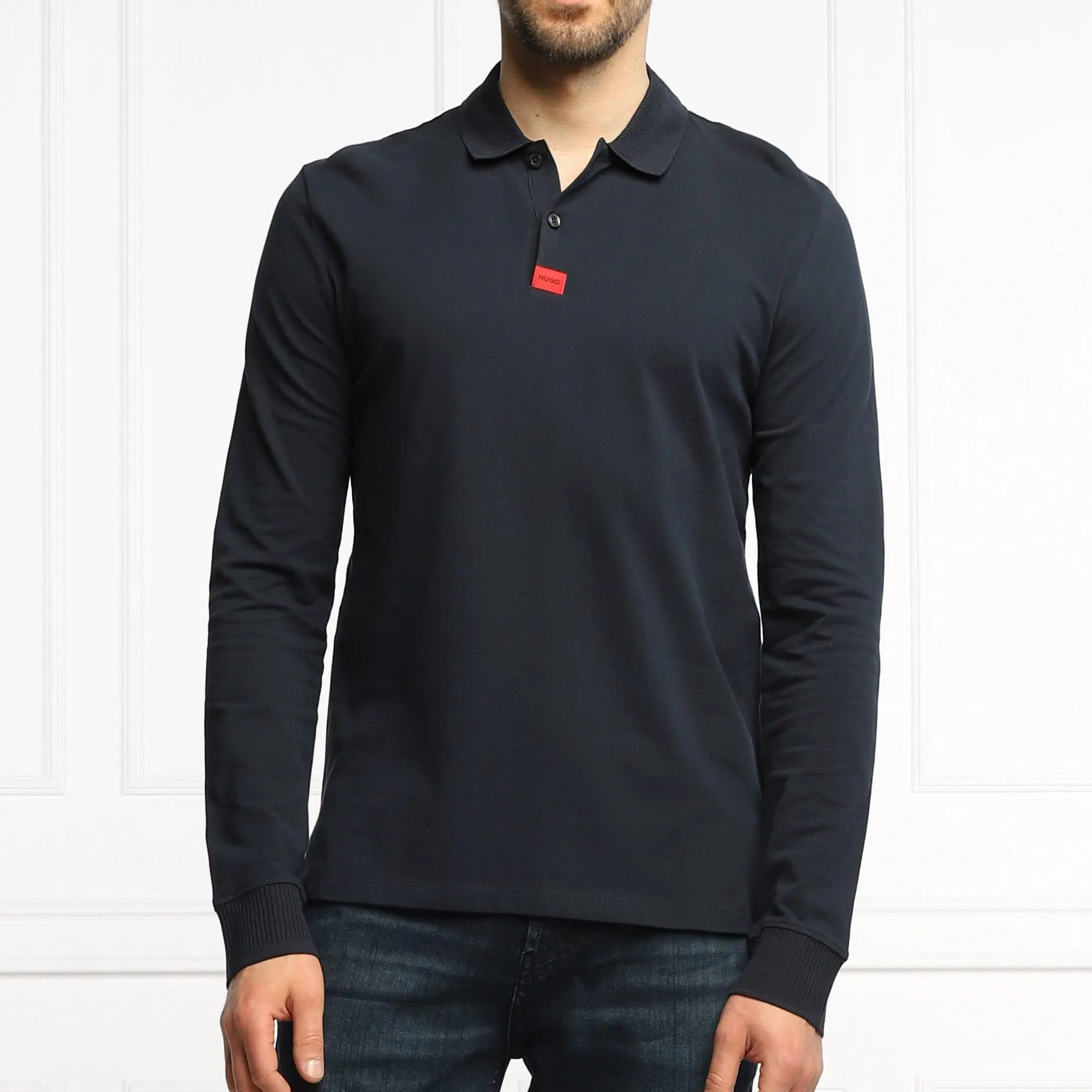 HUGO Deresolo222 Long Sleeve Polo