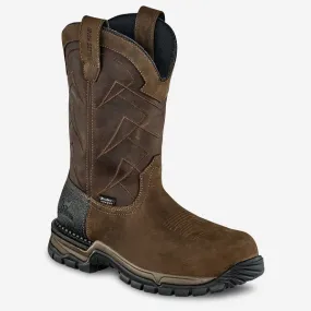 Irish Setter Mens Two Harbors Comp. Toe Waterproof Western 11” Pull On(83966)- Full Grain Brown