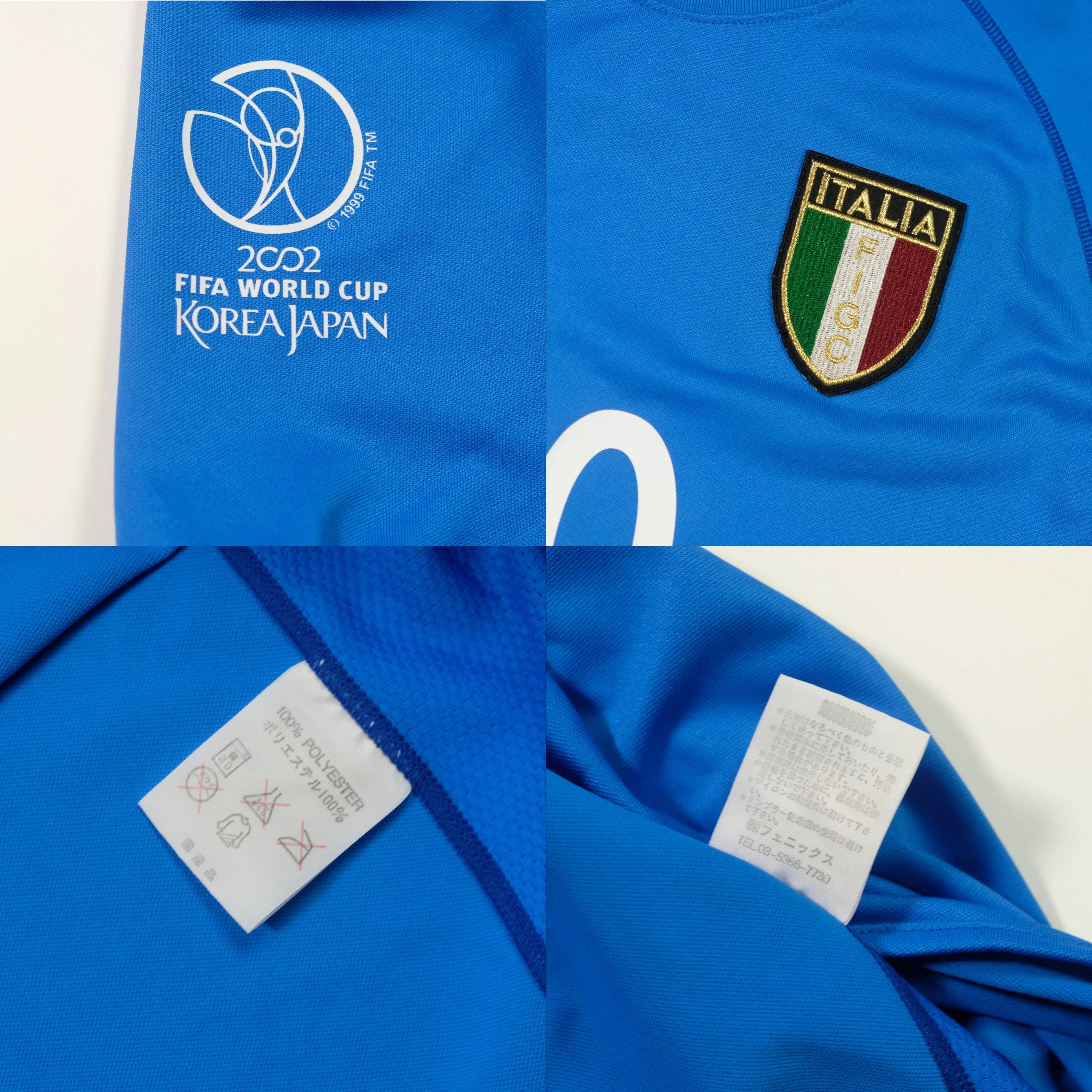 Italy 2000/2001 Totti Kappa Original Home Football Shirt Medium