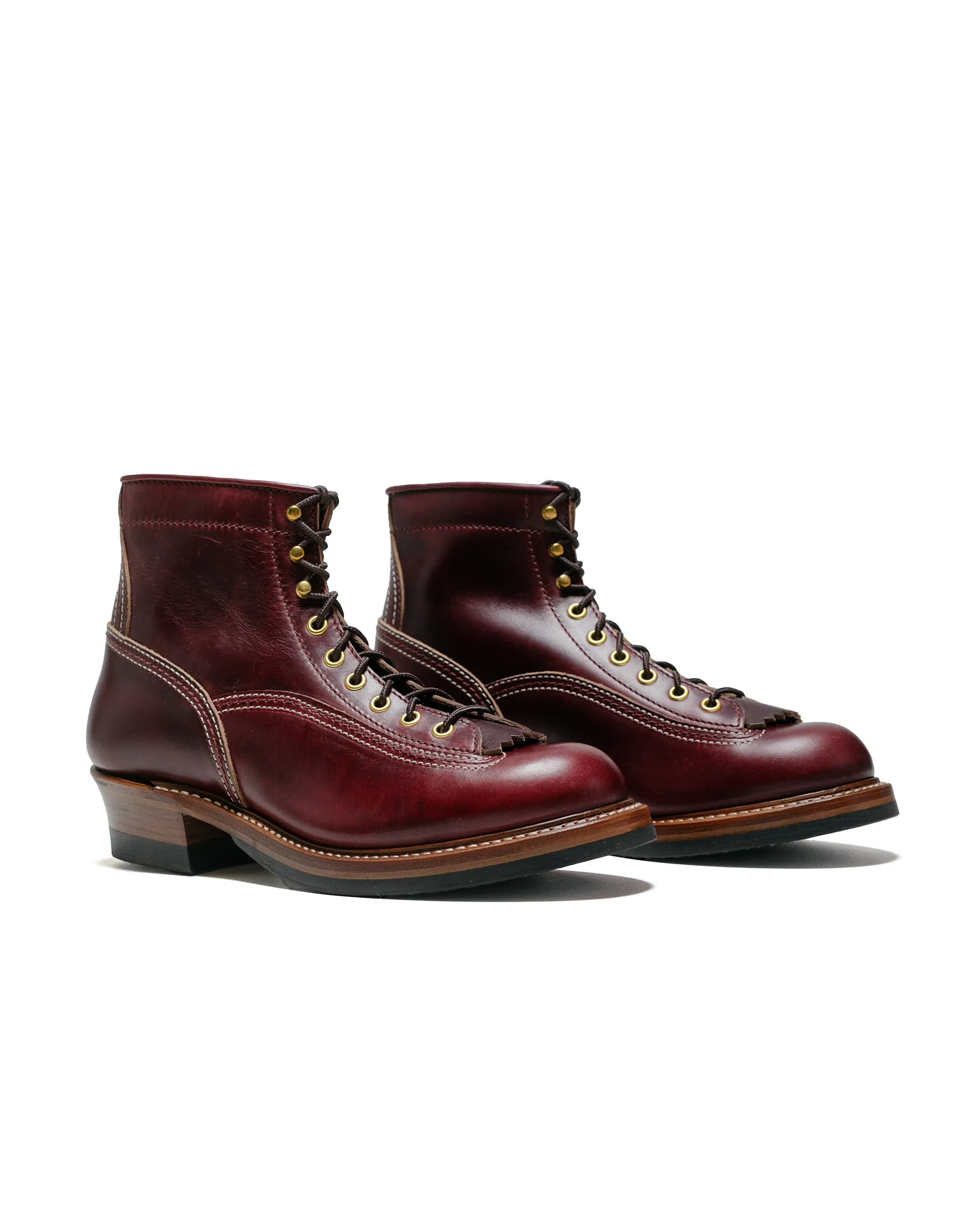 John Lofgren Bootmaker Donkey Puncher Boots Horween Leather CXL Burgundy