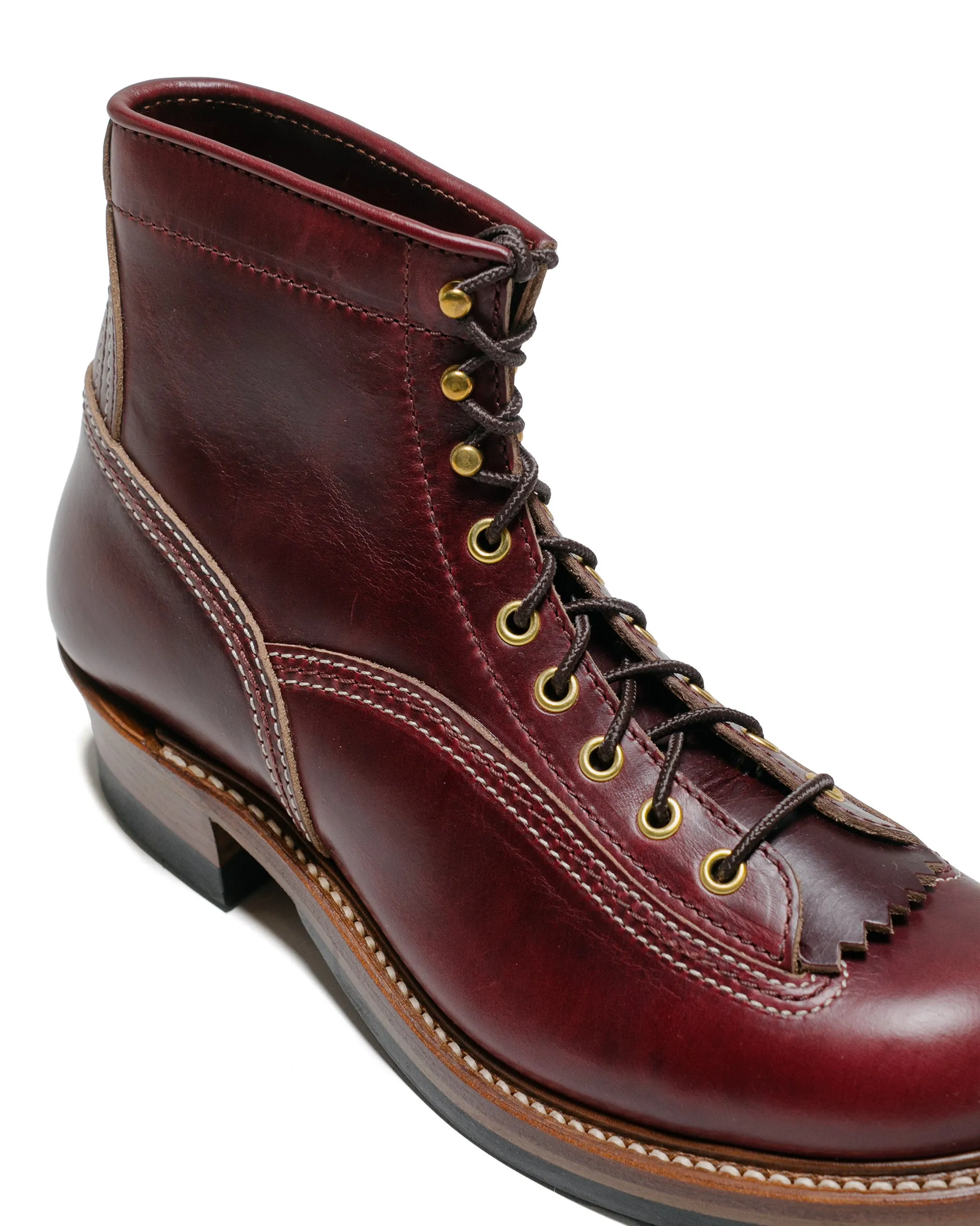 John Lofgren Bootmaker Donkey Puncher Boots Horween Leather CXL Burgundy