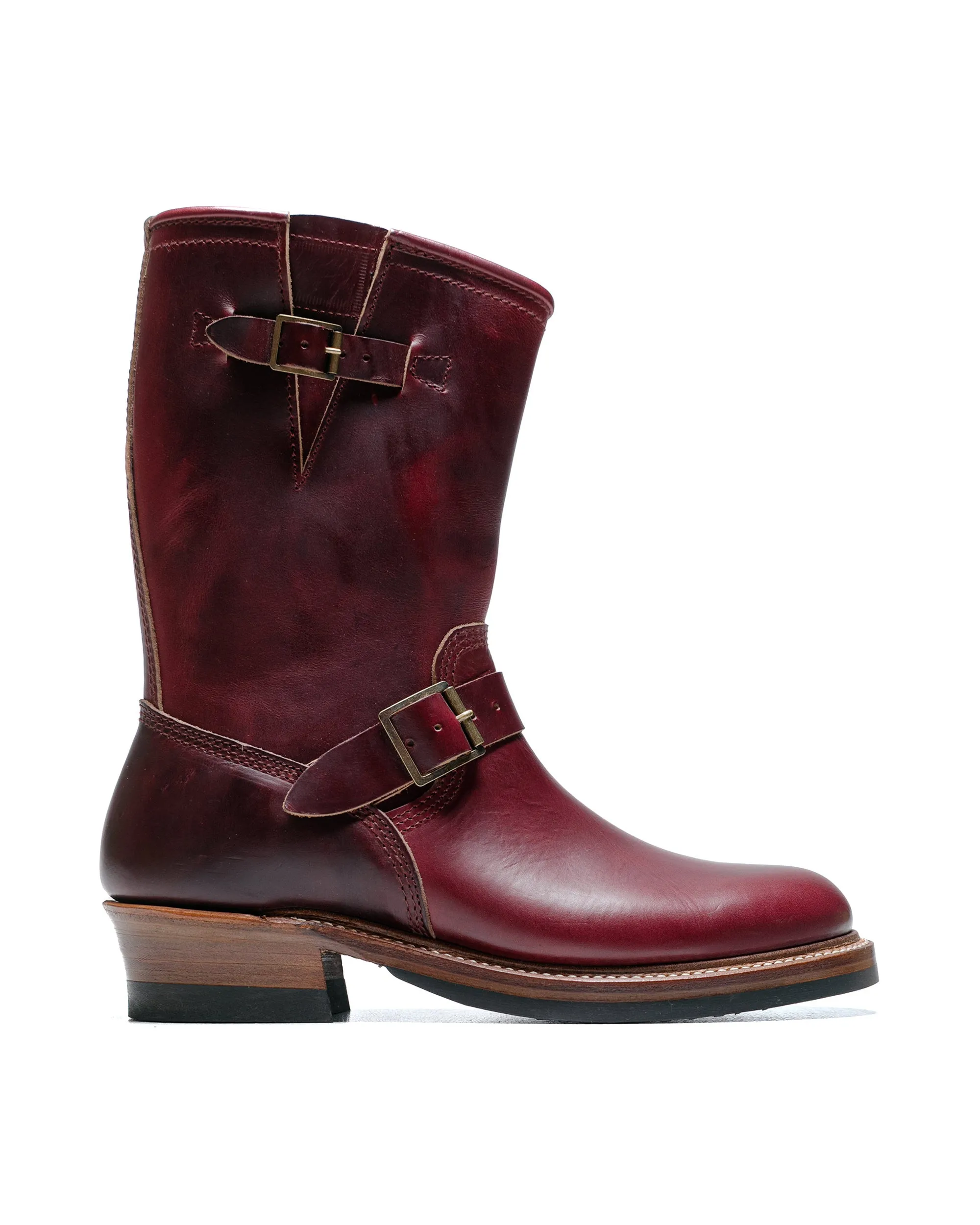 John Lofgren Bootmaker Wabash Engineer Boots Horween CXL Burgundy