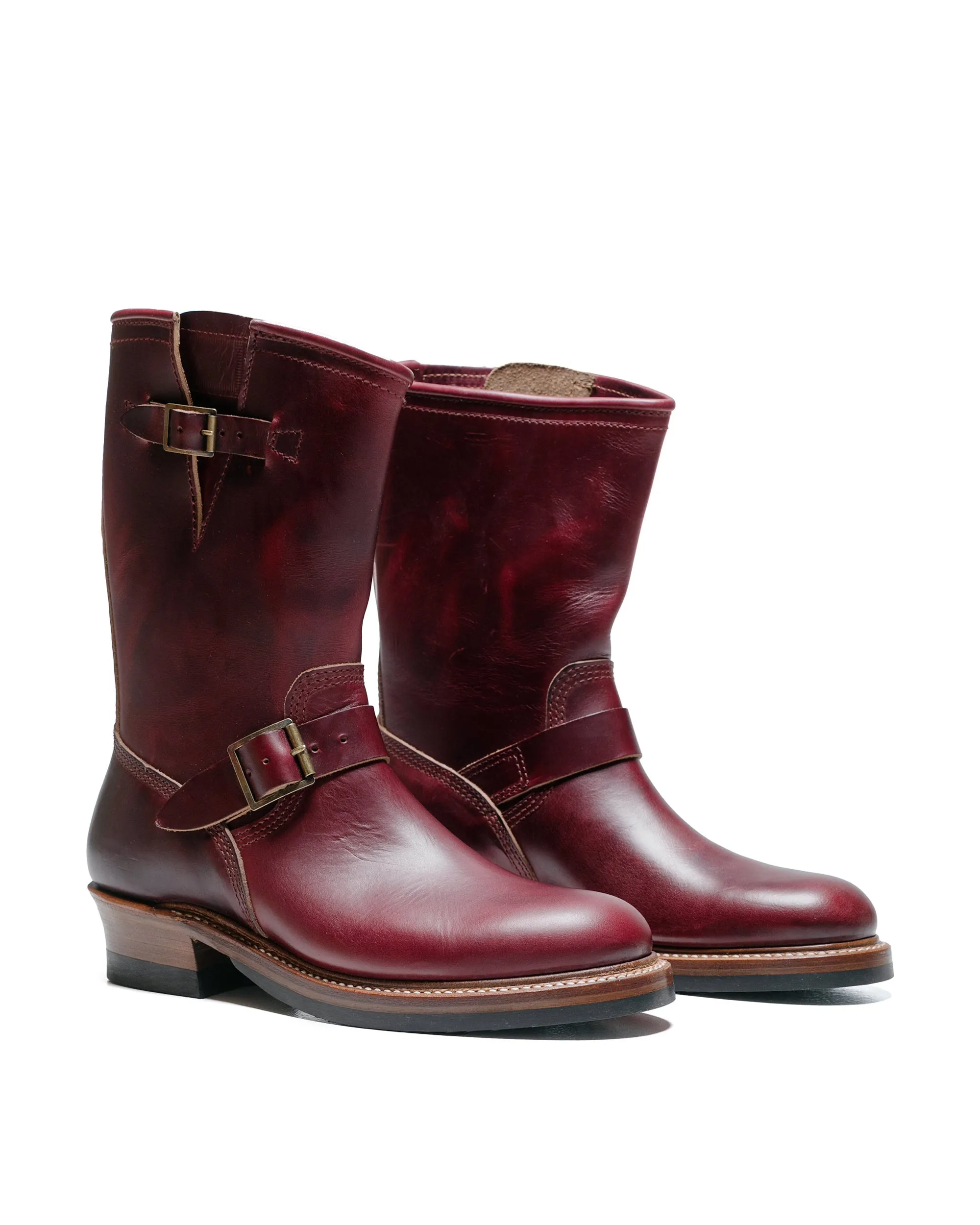 John Lofgren Bootmaker Wabash Engineer Boots Horween CXL Burgundy