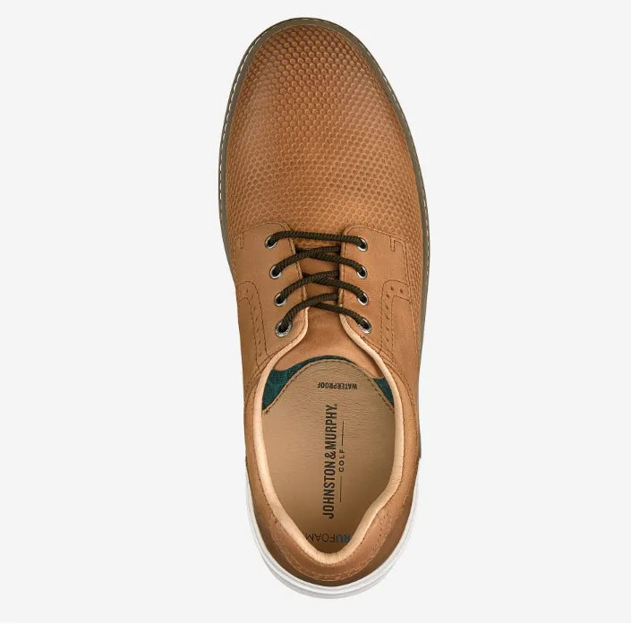 Johnston & Murphy Mcguffey G2 Hybrid Tan Oiled Embossed Full Grain Men's