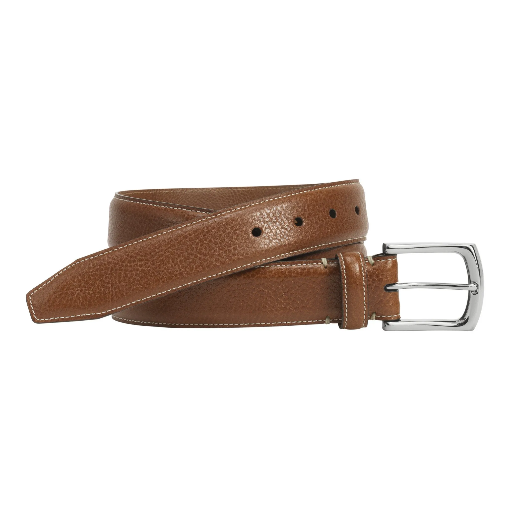 Johnston & Murphy Topstitch Italian Leather Belt