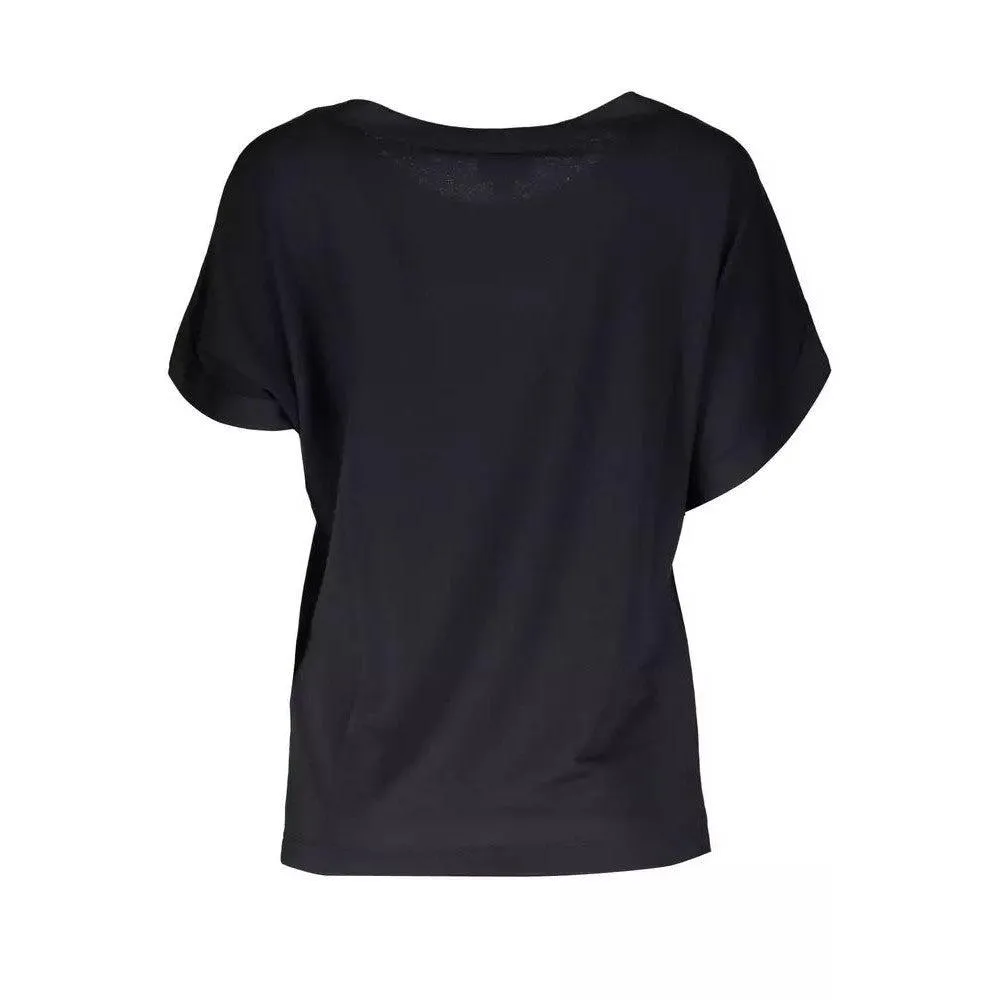 Just Cavalli Elegant Logo Print Tee with Stretch Comfort