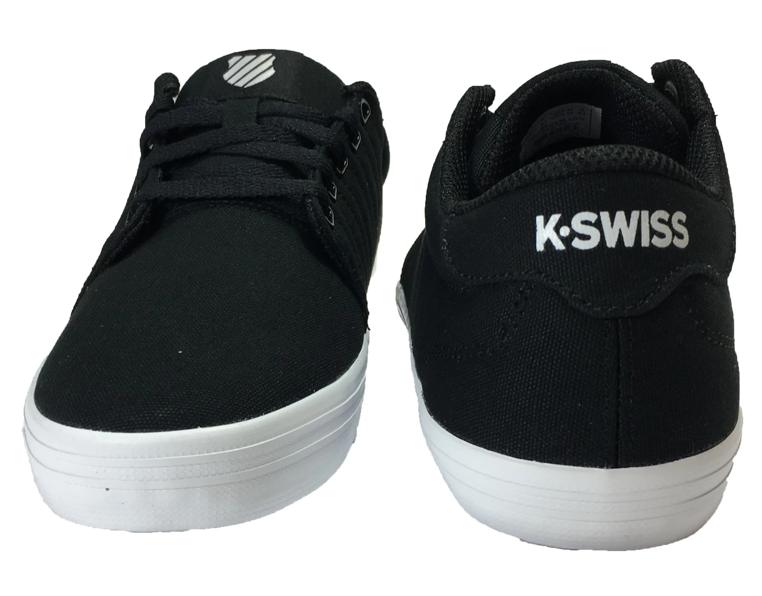 K-Swiss Backspin Canvas Trainers Black/White