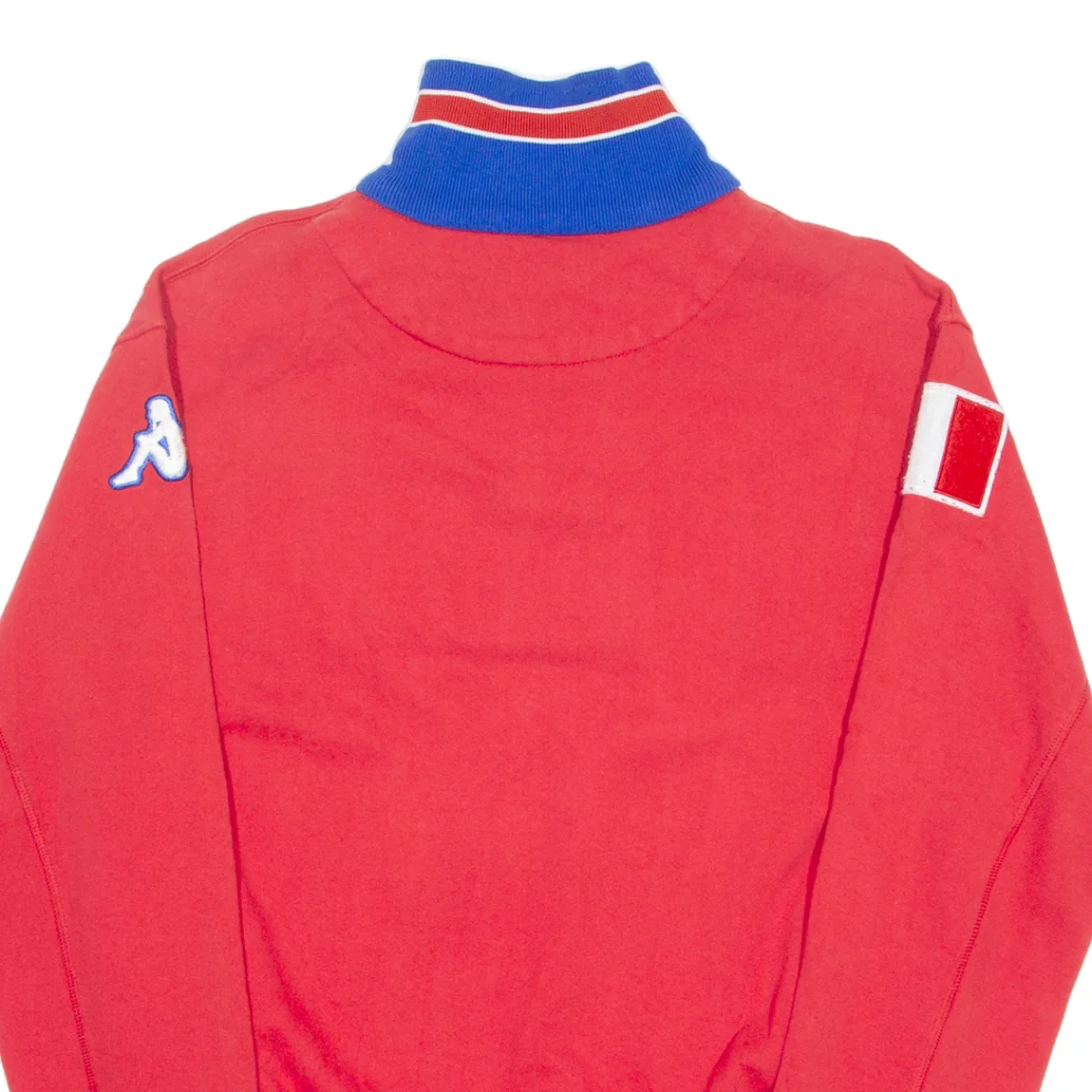 KAPPA Biarritz Mens Sweatshirt Red 1/4 Zip M