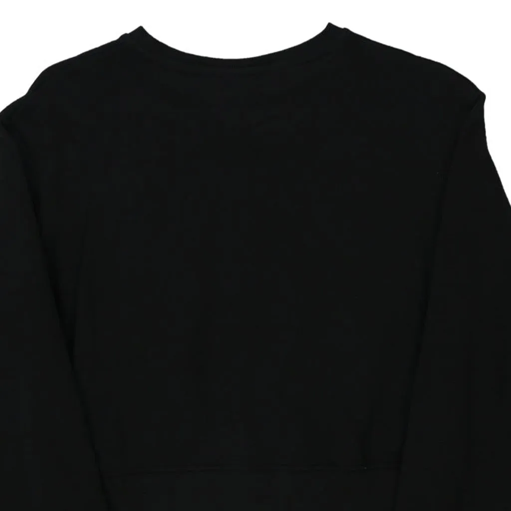 Kappa Cropped Sweatshirt - Small Black Cotton Blend