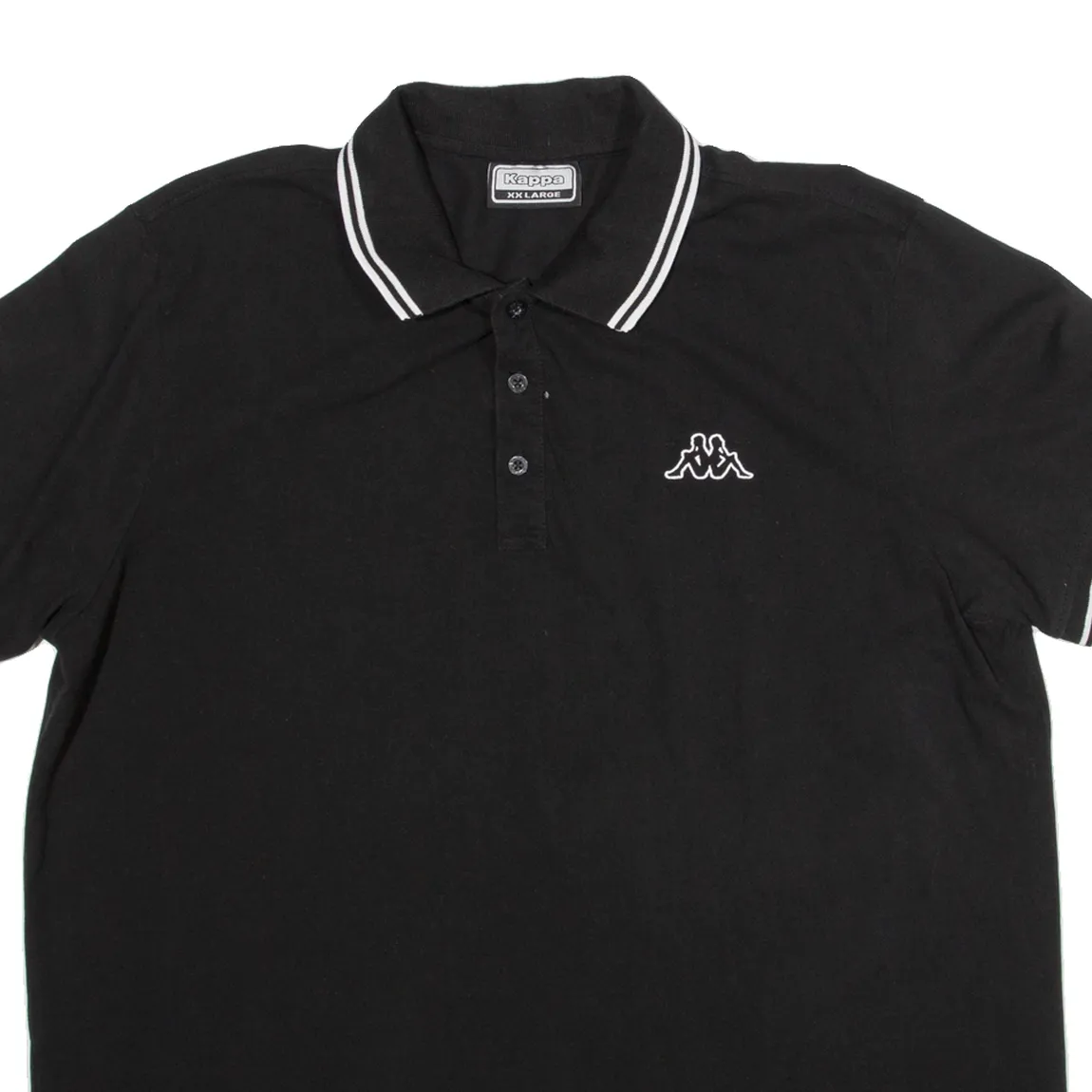 KAPPA Mens Polo Shirt Black 2XL