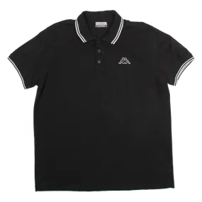 KAPPA Mens Polo Shirt Black 2XL