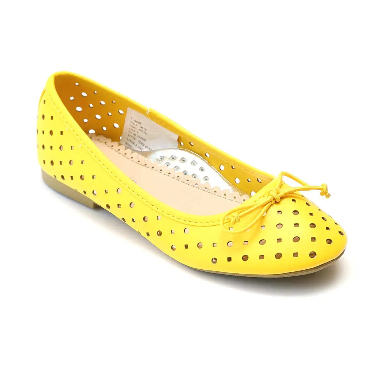 L'Amour Girls Perforated Ballet Flats