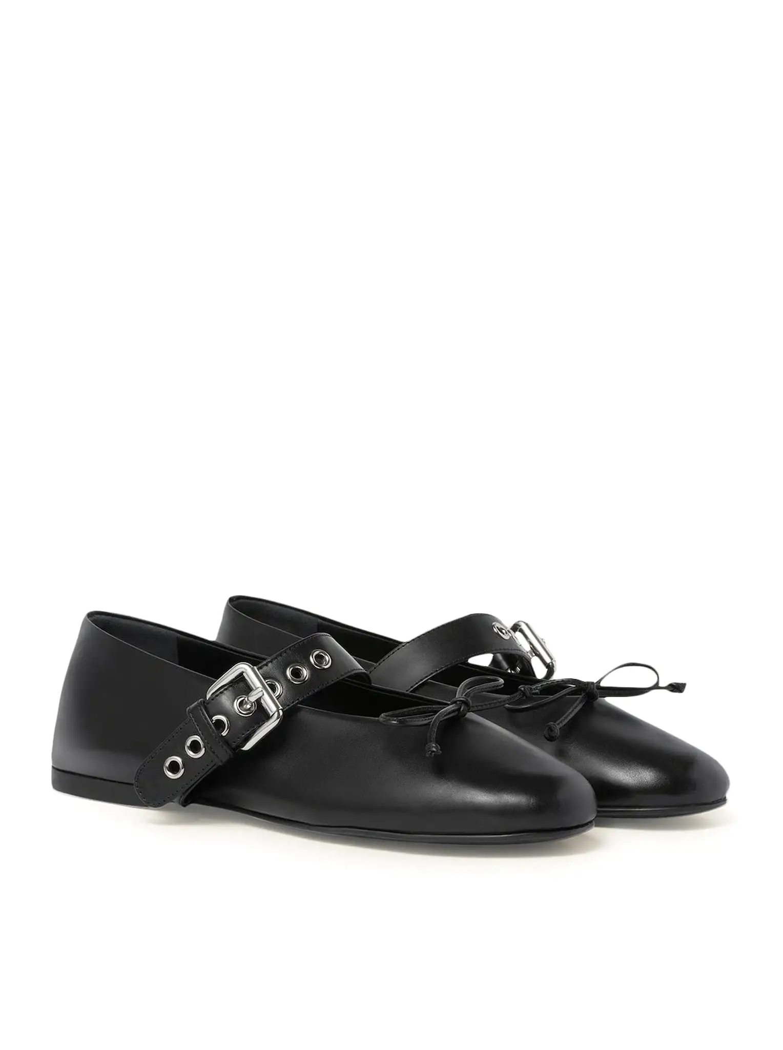 Leather ballet flats