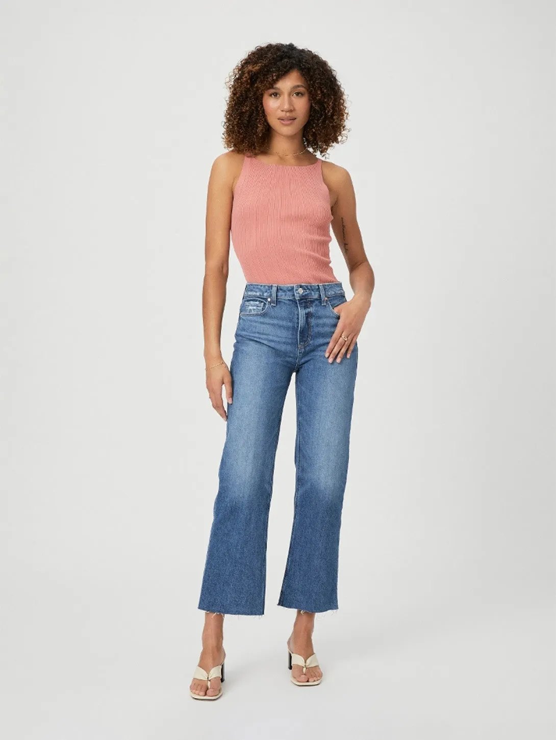 Leenah High Rise Wide Ankle Jean - Familia