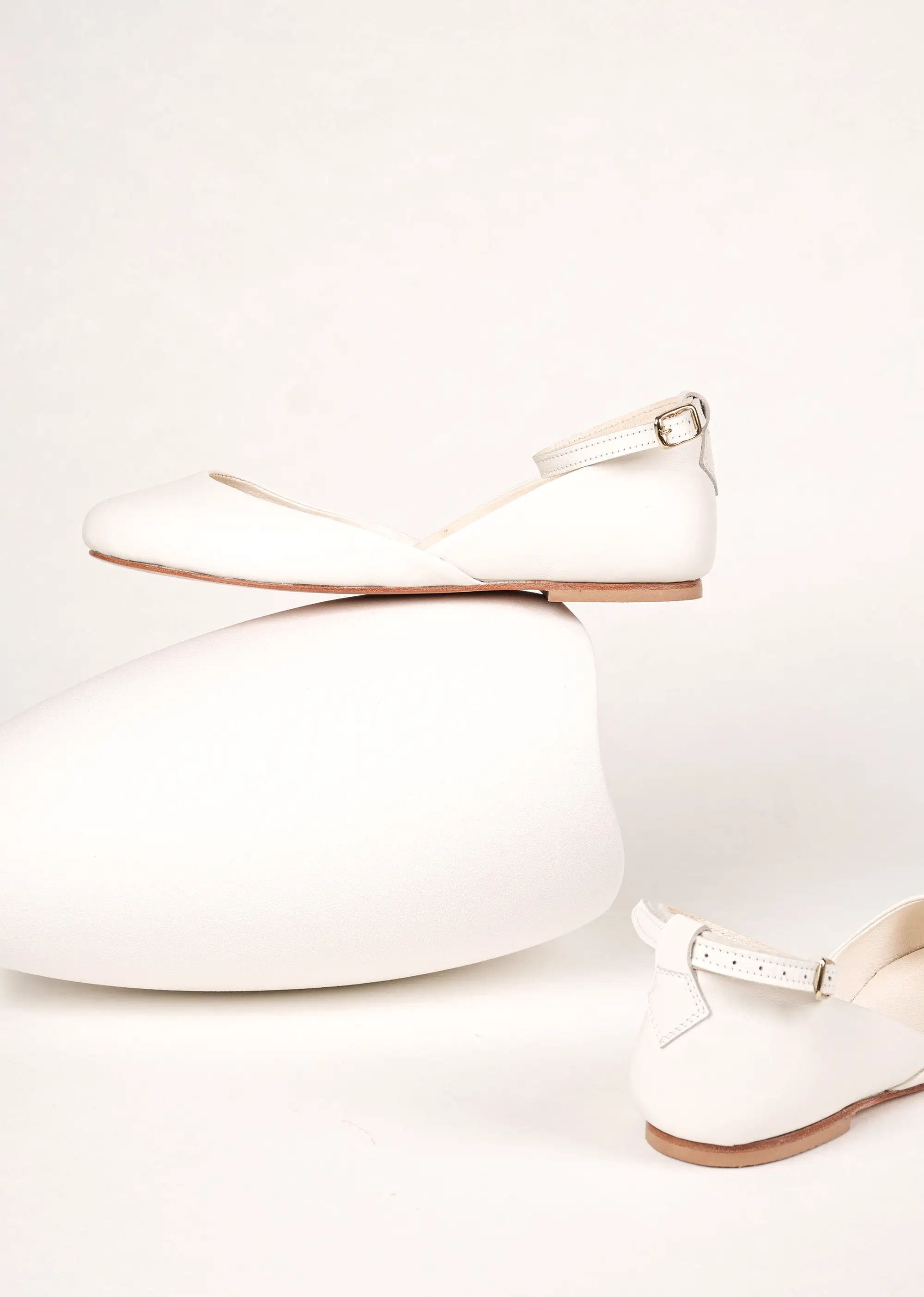 LUNA BALLET FLATS - CREAMY WHITE