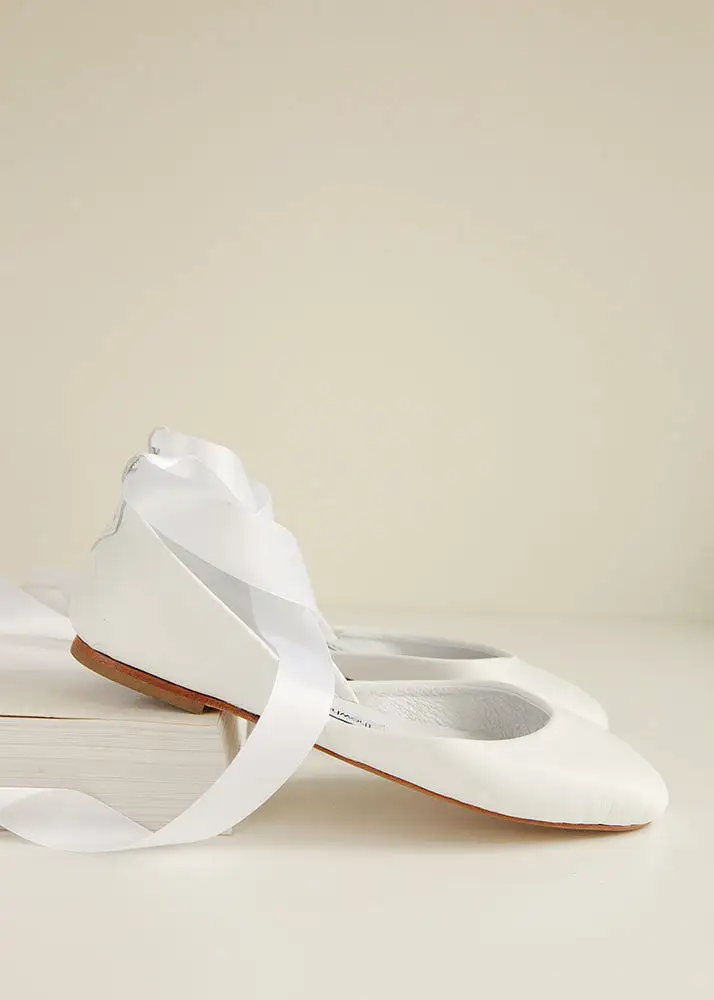 LUNA BALLET FLATS – LILLY WHITE