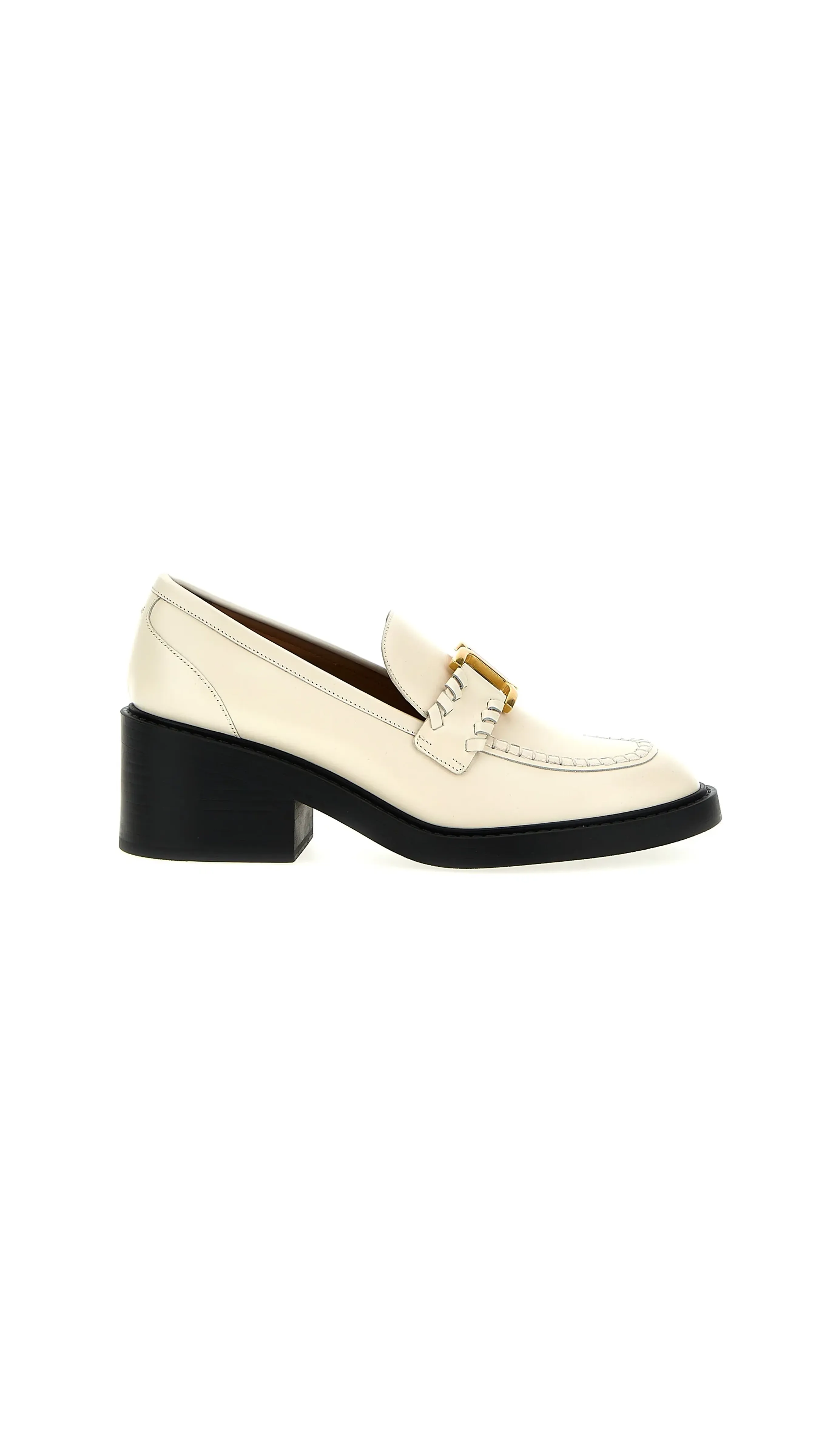 Marcie Heeled Loafers - Ivory