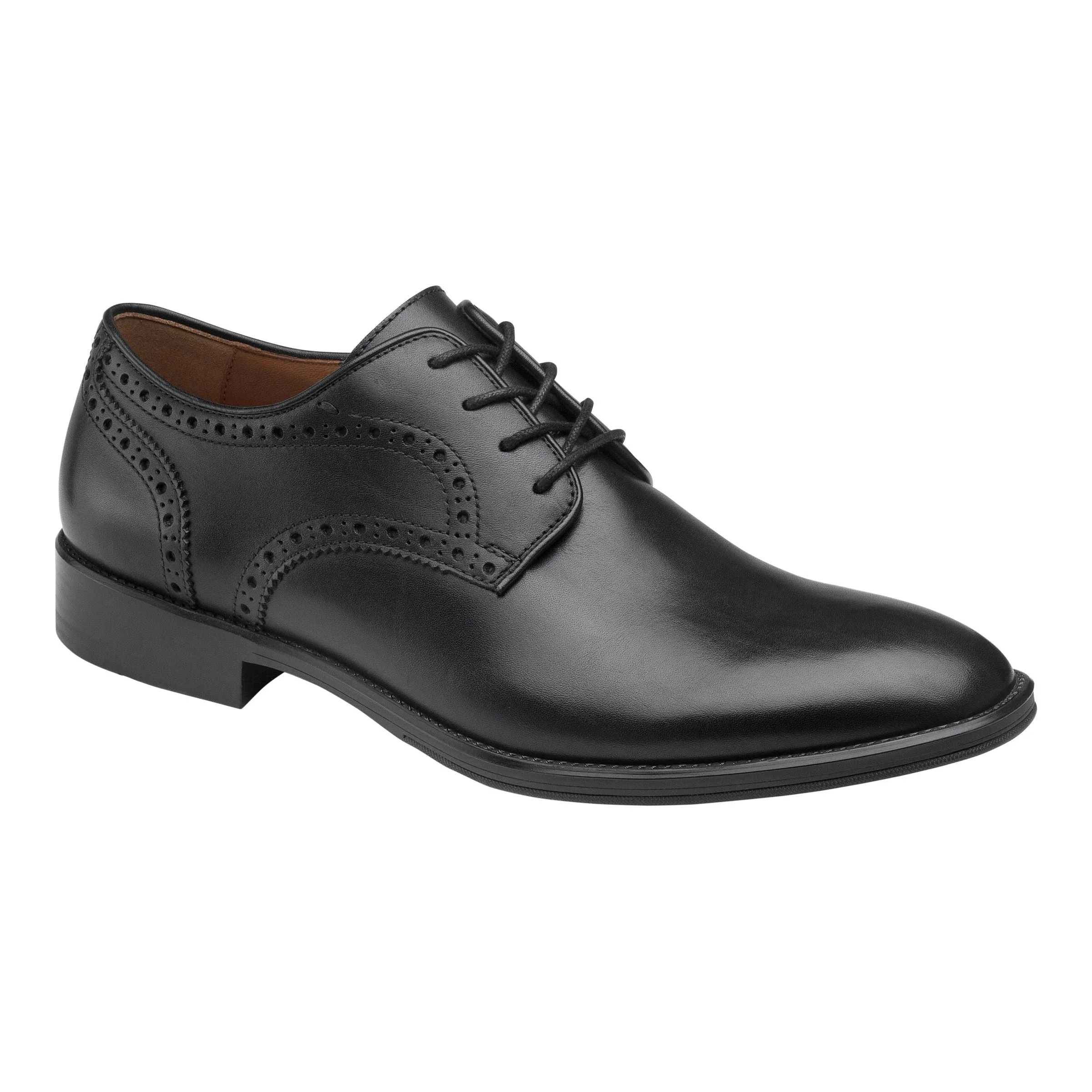 Men's Johnston & Murphy Henrick Plain Toe Color: Black Full Grain