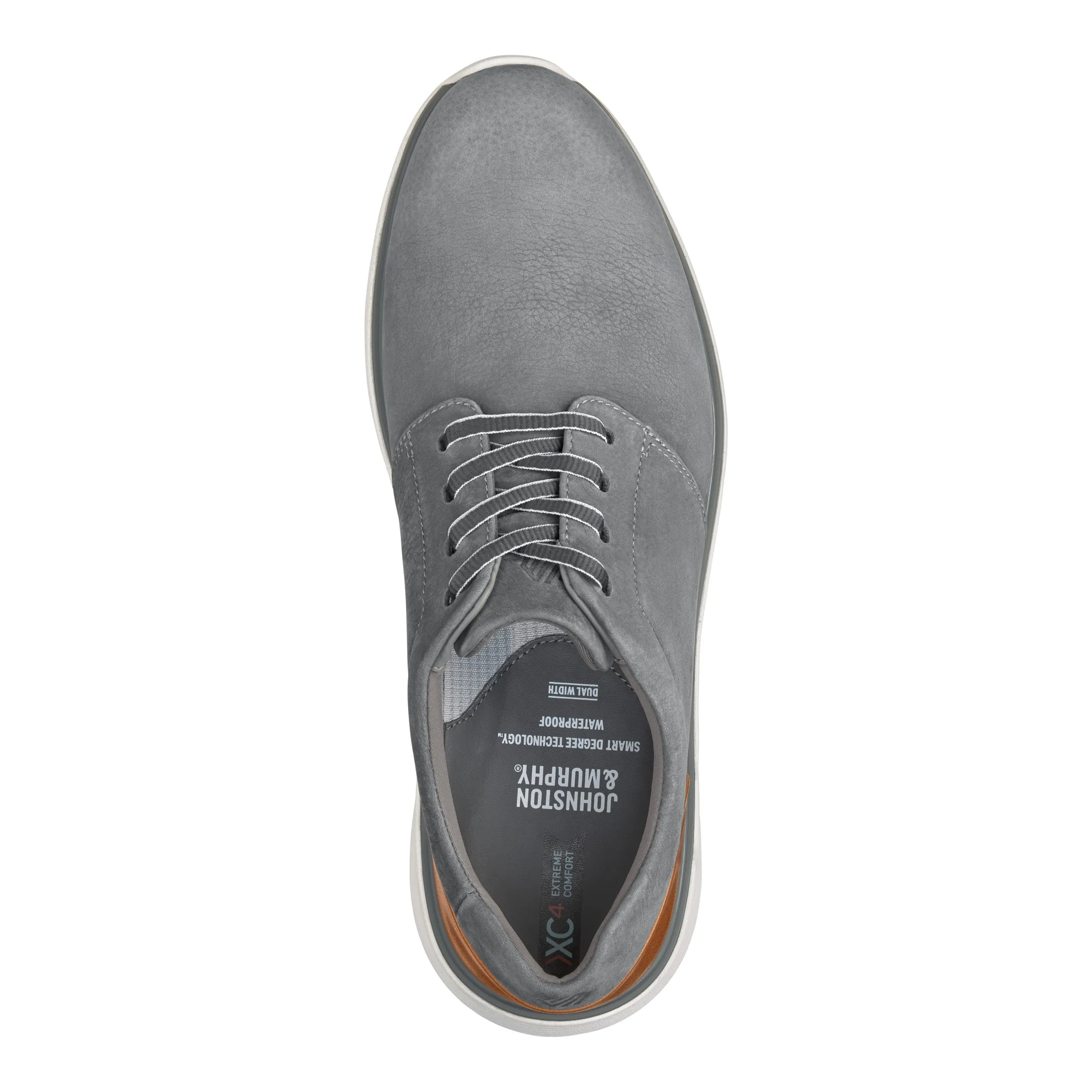 Men's Johnston & Murphy XC4 Prentiss 2.0 Waterproof Plain Toe Color: Gray