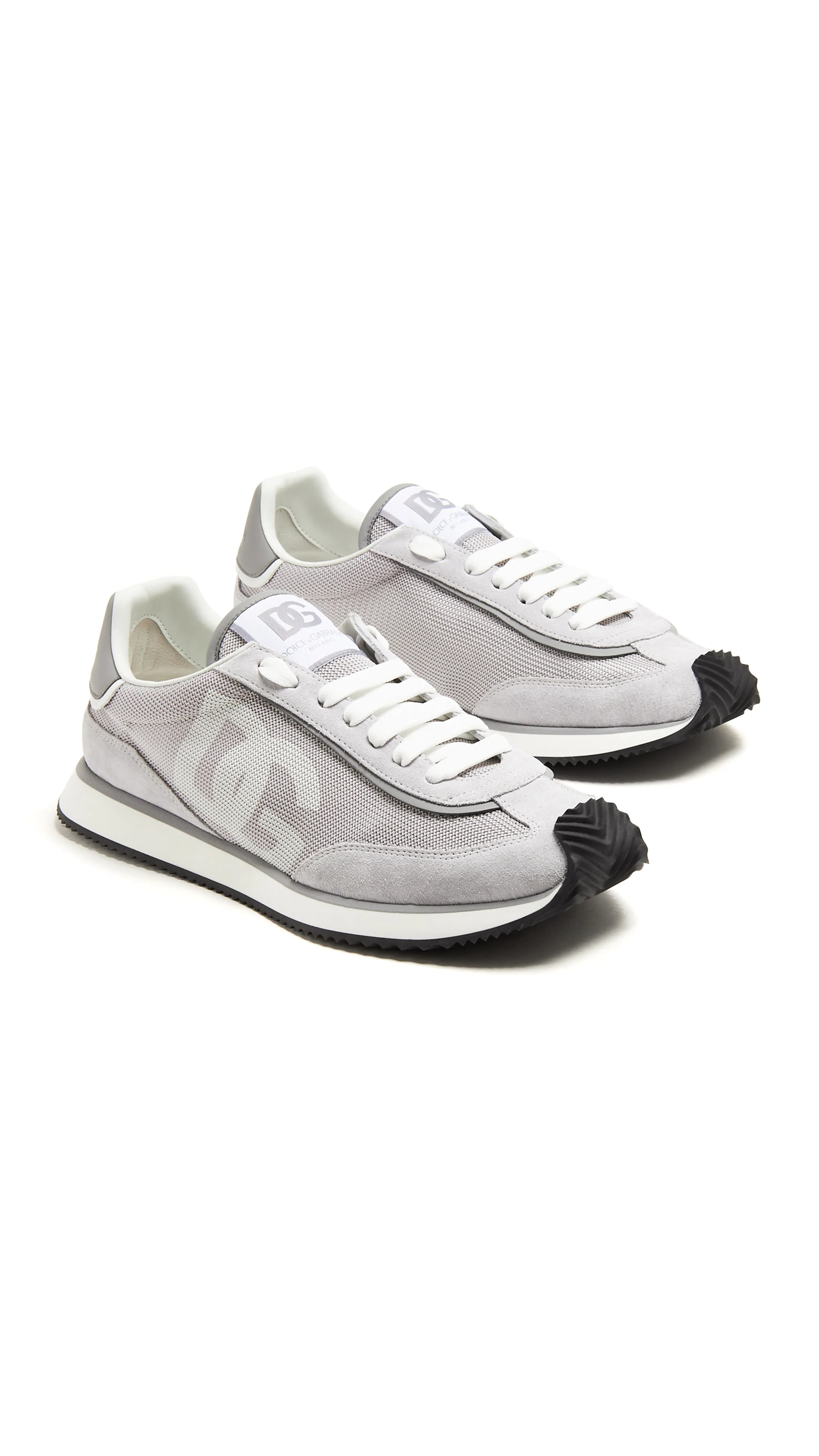 Mixed-material DG CUSHION Sneakers - Light Grey