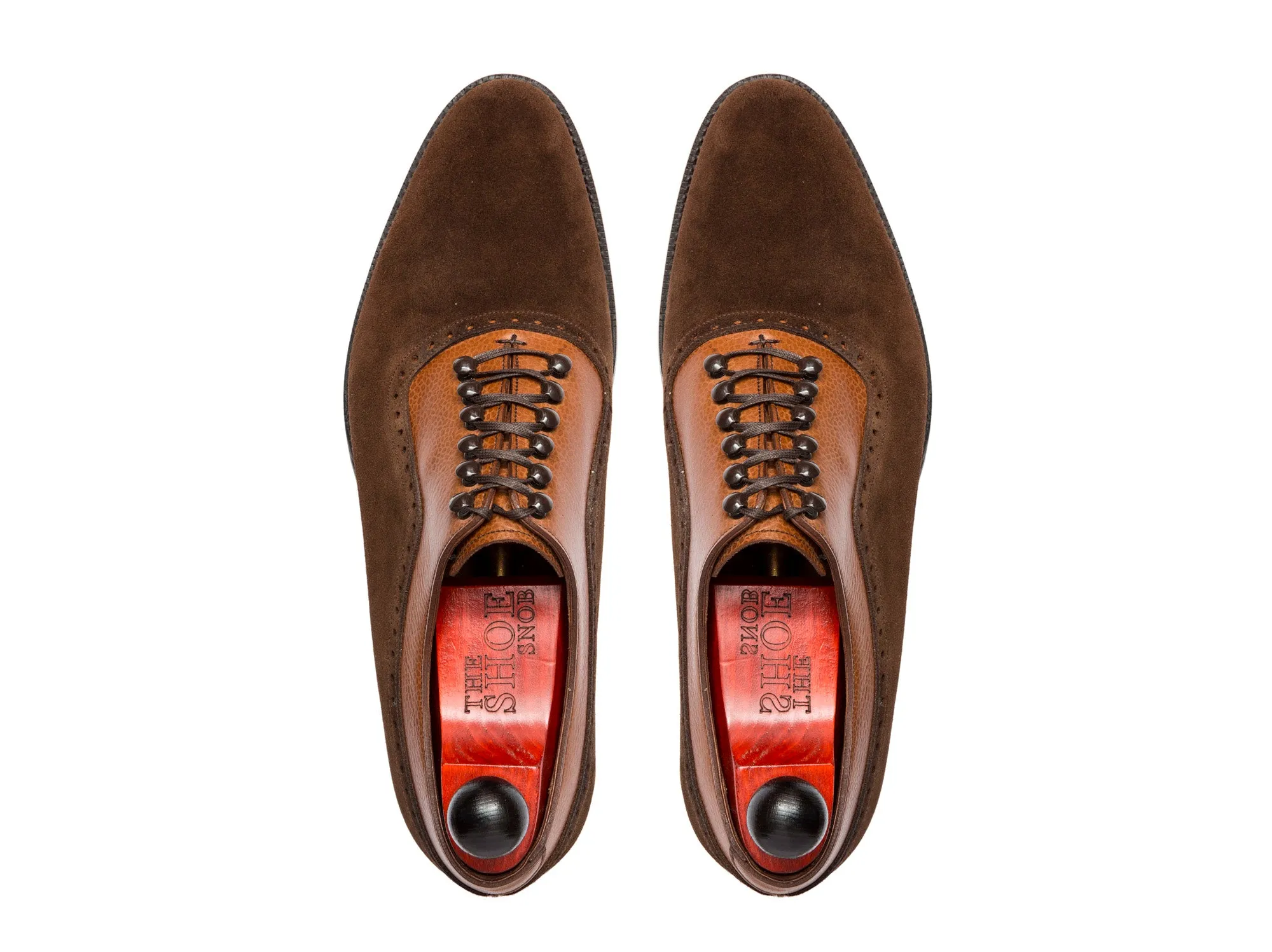 Mukilteo - MTO - Dark Brown Suede / Tan Soft Grain - TMG Last - Single Leather Sole